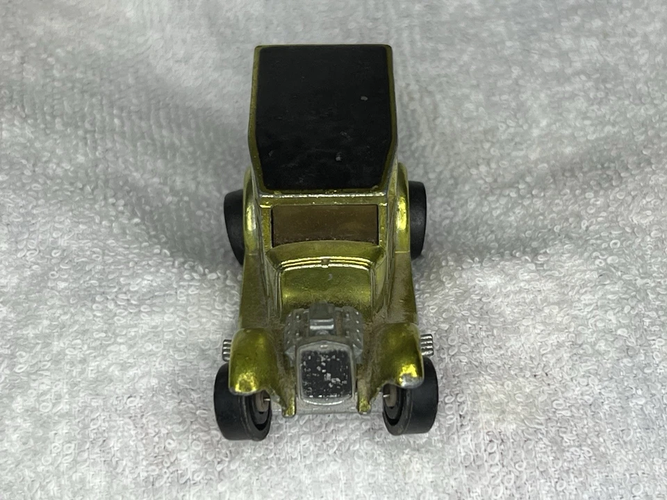 Clásico 31 Ford Woody amarillo lima verde Hot Wheels 1968 Mattel Redline vintage Foto 4 de 4