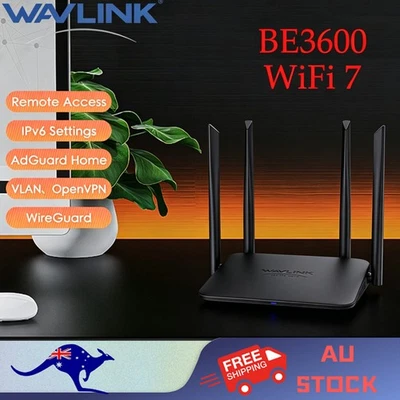 WAVLINK WIFI 7 Router BE3600 Gaming Router Mesh WiFi Gigabit Advanced VPN WPA3 - image 1 of 4