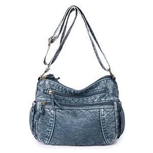 Cuir Denim Purs Femmes Jean Purse Crossbody Sac à main sac à bandoulière