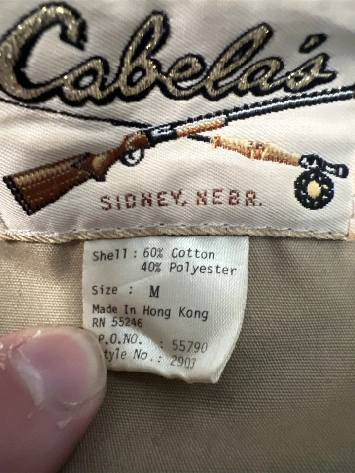 Vintage Hunting Vest Cabela's Size M Tan Ranger Utility Cargo *SEE FLAWS* - Image 3 of 4