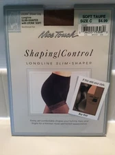Nice Touch Shaping / Control LongLine Slim-Shaper With Lycra Sz C Soft Taupe. 