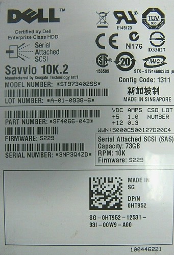 Seagate Savvio 73GB 10K RPM 3Gbps SAS 2.5" Hard Disk Drive 9F4066-043 ST973402SS - Picture 2 of 2