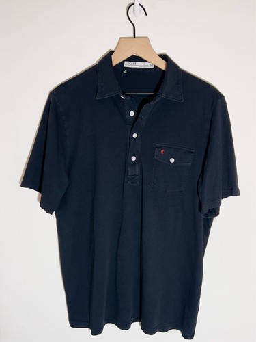 CRIQUET 100% Organic Cotton Golf Polo Shirt | Black | Large | Peru | MSRP $98