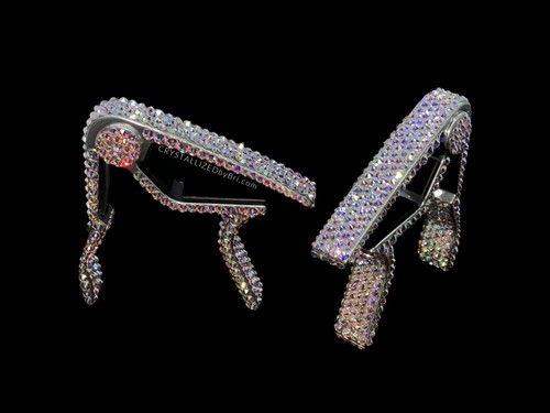 Bling Dunlop Guitar Capo AUSTRIAN CRYSTAL Quick Release Acoustic Bedazzled Music - Picture 2 of 12