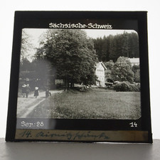 Saxon Switzerland Photo Plate Circa 1920-1930 Glass Positive Glass Slide 8.5cm X 8.5cm