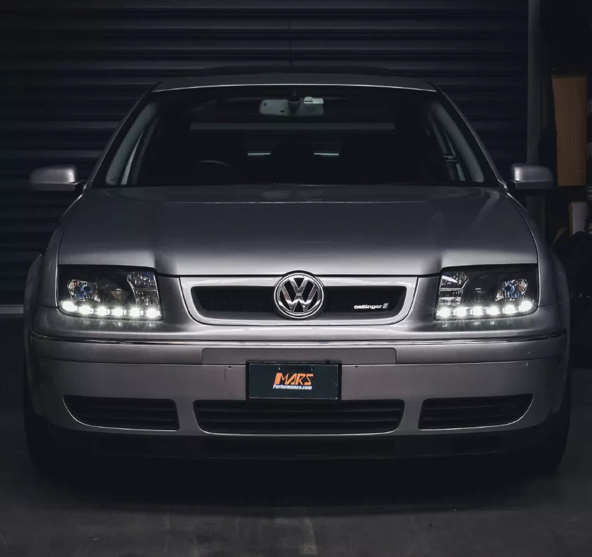 SPYDER Volkswagen 99-05 Jetta Negro DRL LED Proyector Faros Lámpara GL GLS GLX Foto 2 de 4