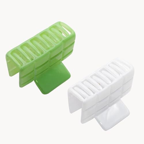 Parcelona French Checkered Small Celluloid Jaw Hair Claw Clamps for Women(2 Pcs) - Picture 28 of 28