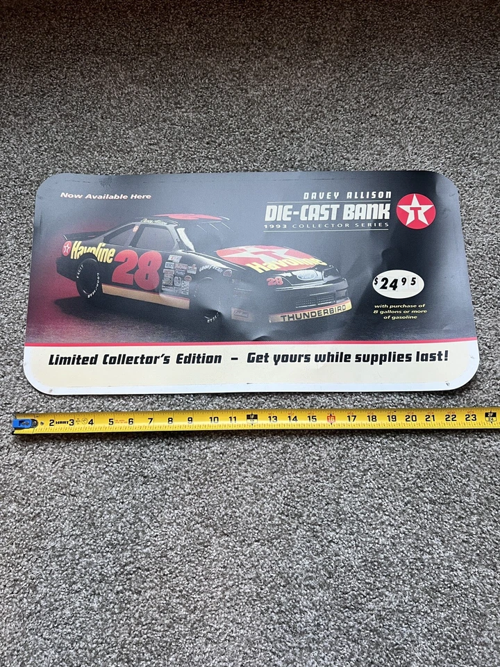 1993 Гоночные чемпионы 1/43 Дэйви Эллисон #28 литой Texaco промо плакат - Изображение 2 из 4