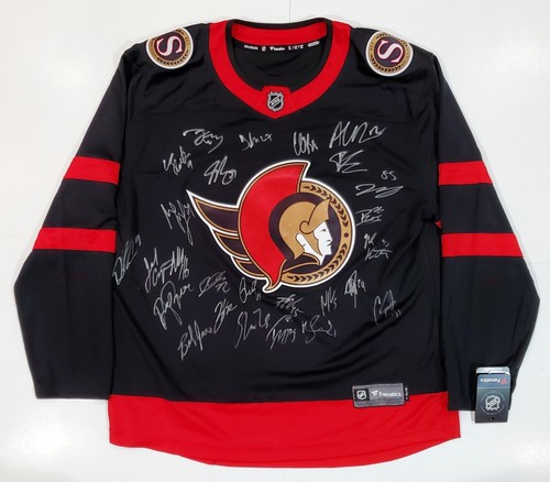 CAMISETA DE HOCKEY FIRMADA POR EL EQUIPO OTTAWA SENATORS 2022-23 DE LA NHL CON LOA GIROUX STUTZLE - Imagen 1 de 2