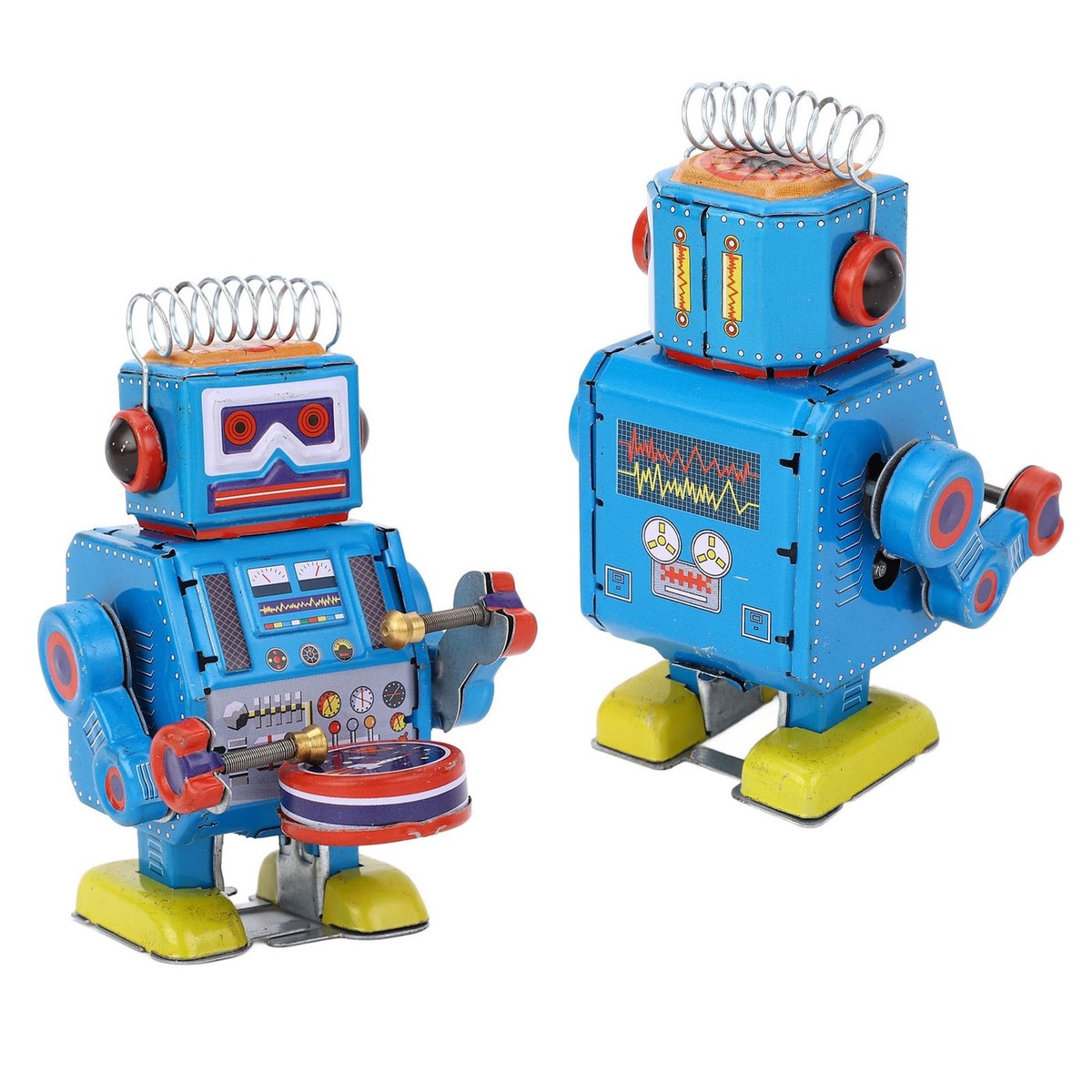 Robot Clockwork Toy Creative Drumming Vintage Robot Tin Toy