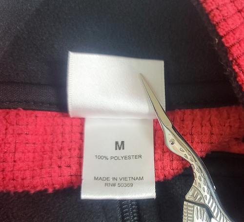 Energy Zone Vest Size M Red & Black Polyester Easy Care and Wear Waffle Fleece - Picture 6 of 9