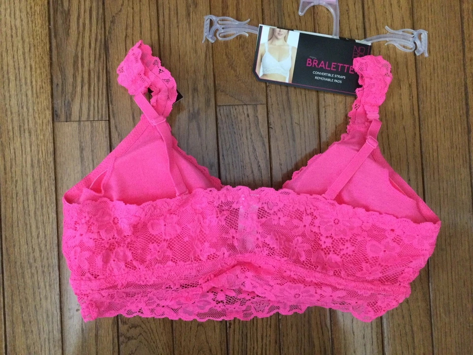 Nuevo Sin Límites NOBO Bralette Encaje Sin Alambres Correas Convertibles Talla L (C31-2) Foto 4 de 4