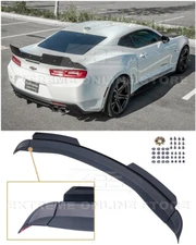 For 16-Up Camaro 1LE Extended V2 Style Rear Trunk Lid Wing Wickerbill Spoiler