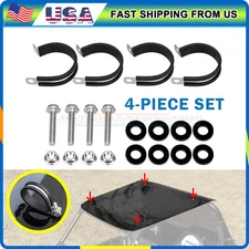 1.75" Clamp Connect Universal UTV ATV Windshield Roof Roll Cage Clamp Set