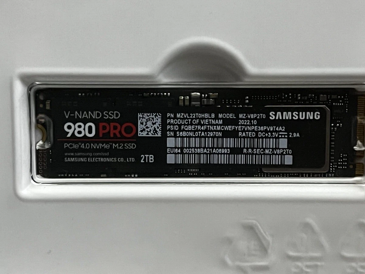 Samsung 980 PRO 1TB PCIe SSD - 7,000 MB/s 4.0 x 4 M.2 NVMe Gen4 Internal  Gaming Solid State Drive with V-NAND Technology for Laptops Desktops and