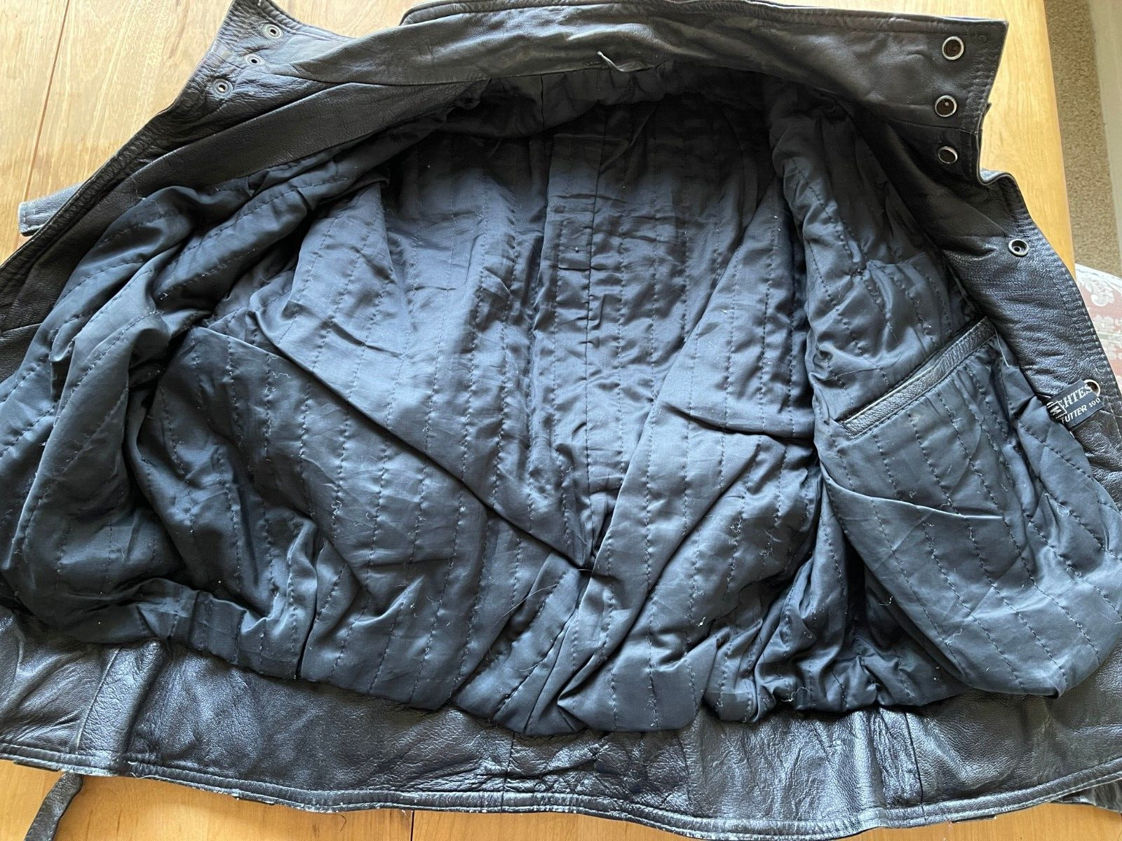 Echtes Leder Vintage Black Leather Jacket - Late … - image 7