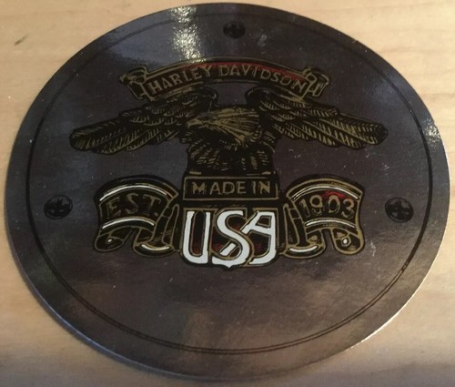 RARE VINTAGE HARLEY-DAVIDSON USA DECAL STICKER NOS SILVER CIRCLE EST. 1903 - Picture 4 of 5