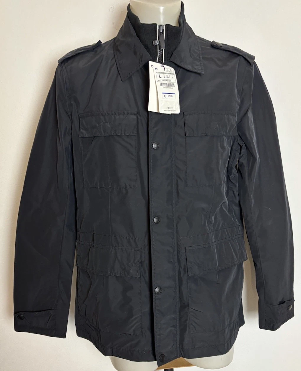 ZARA Man giacca uomo mezza stagione nera taglia L
