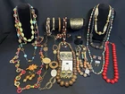 Vintage To Now Boho Costume Jewelry 23 Lot Necklace Earrings Bracelet Hippie