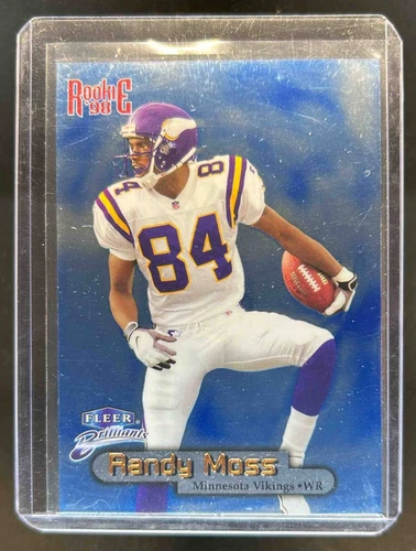 1998 Fleer Brilliants Randy Moss Blue Rookie RC #140B Vikings