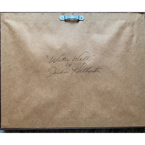 Jackie Haliburton "Water Well" gerahmt mattiert signiert Folk Wand Vintage Kunstdruck - Bild 2 von 7