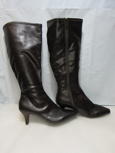 Impo Womens 8.5 M Brown Namora Zip Up Mid Calf High Heel Boots (S66M) - Picture 4 of 13