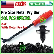 100pcs Bumper Clips 8Mm Rivet Retainer Fastener Hood Fender For Nissan W Pry Bar