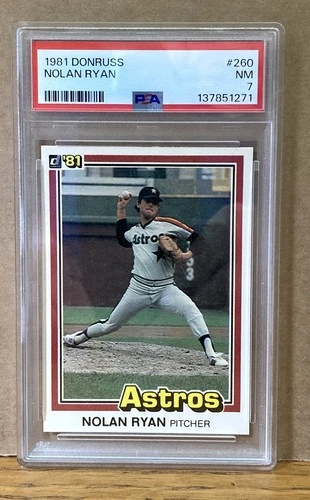Baseball 1981 Donruss Nolan Ryan #260 PSA 7 Near Mint