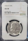 1961 Franklin Half Dollar  NGC AU 55