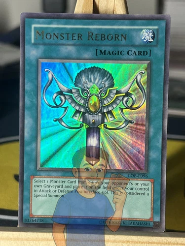 Monster Reborn LOB-E096 Ultra Rare Unlimited Lightly Played Yugioh