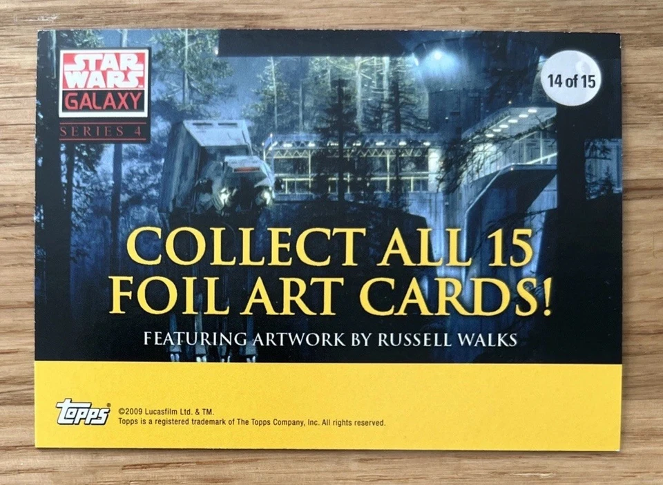 TOPPS STAR WARS GALAXY 4 SILVER FOIL CARD 14/15 EMPEROR PALPATINE - Mint Card! - Image 3 of 3