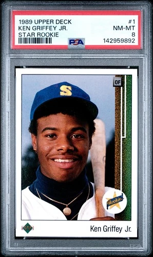 Ken Griffey Jr 1989 Upper Deck #1 Star Rookie RC - PSA 8