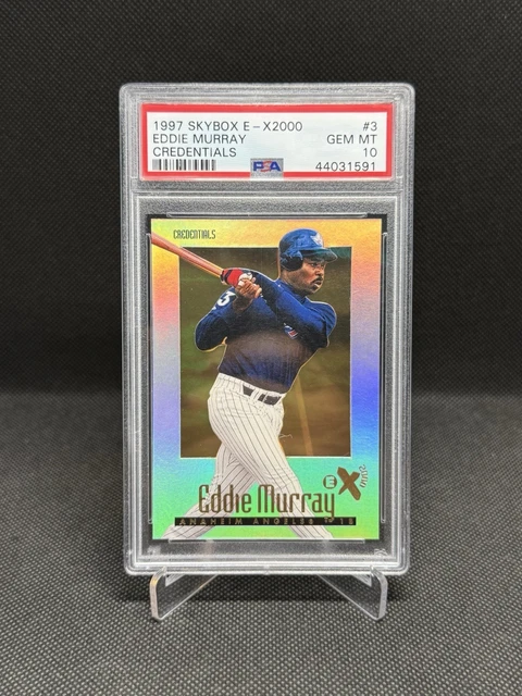 Eddie Murray 1997 Skybox E-X2000 Credentials /299 Psa 10 Gem Mint Pop 1 Angels