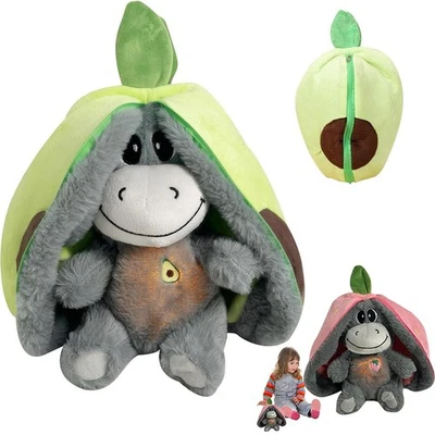 MARKENLOS Atmendes Kuscheltier Schlafender Esel mit Atembewegung und Musik Kinder Geschenk