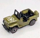 Hot Wheels Redline U.S. Army Jeep Gunslinger Olive Green Vintage Original