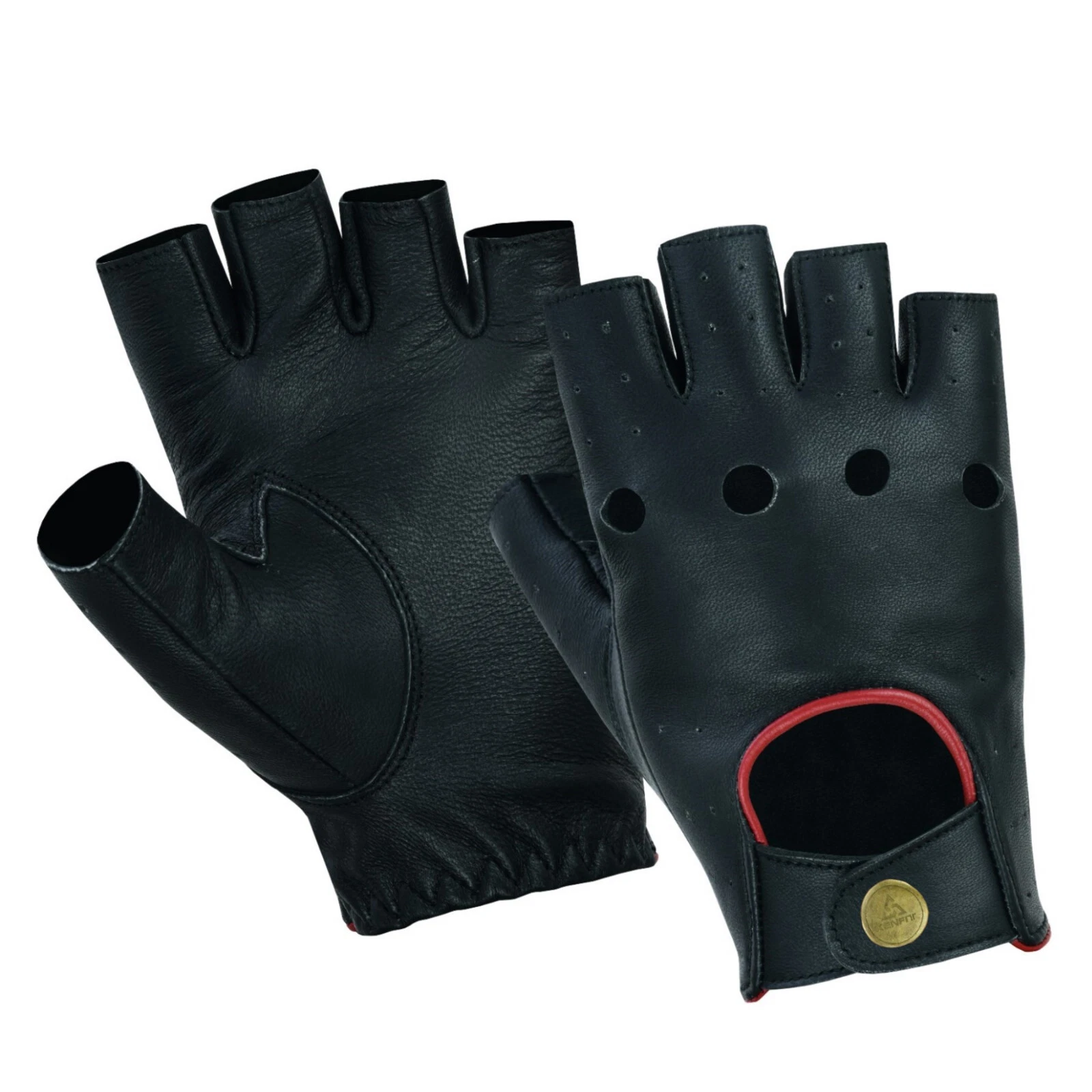 Driving Gloves Leather Fingerless fashion Mens ladies sheepskin cycling KENFIT
Opens in a new window