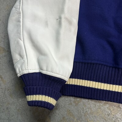 Vintage 60s Whiting Los Angeles Letterman Wool Leather