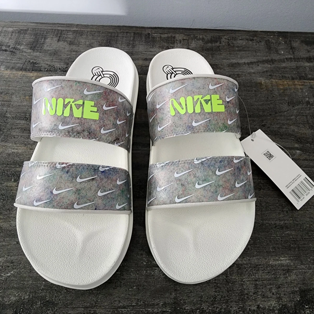 Nike Logo x Louis Vuitton Black Background Summer Slide Sandals