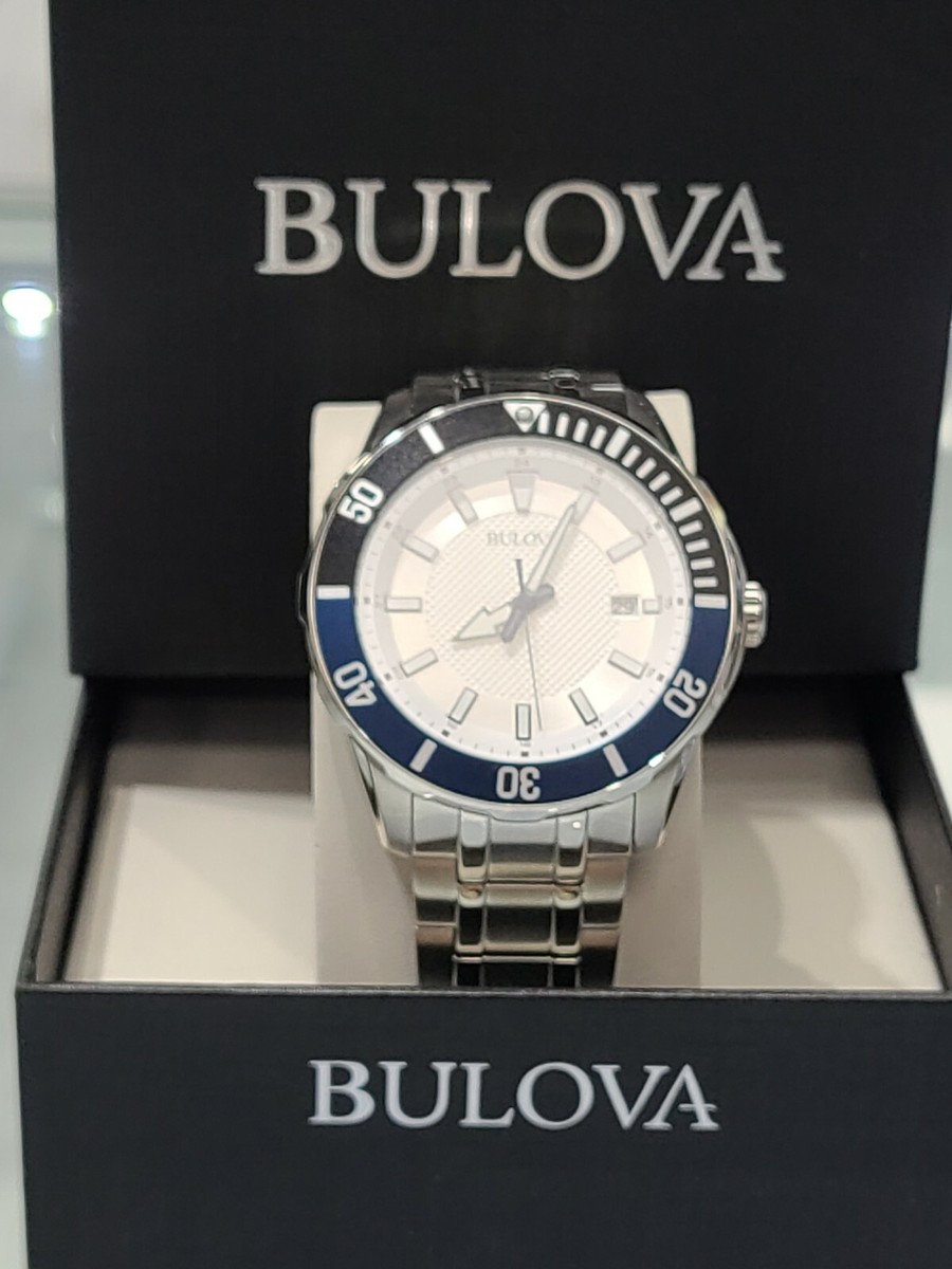 bulova 電池新品激レア New Bulova Authentic Men's SS Silver 98B349 $395.00 Watch | eBay