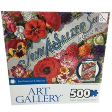 Art Gallery Jigsaw Puzzle John A Salzer Seed Co 500 Piece 19" X 13" Smithsonian