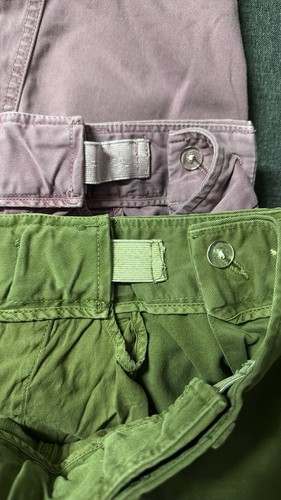2 Pairs: COLDWATER CREEK High Rise Shorts Green Purple Adjustable Waist Size 8 - Picture 6 of 11