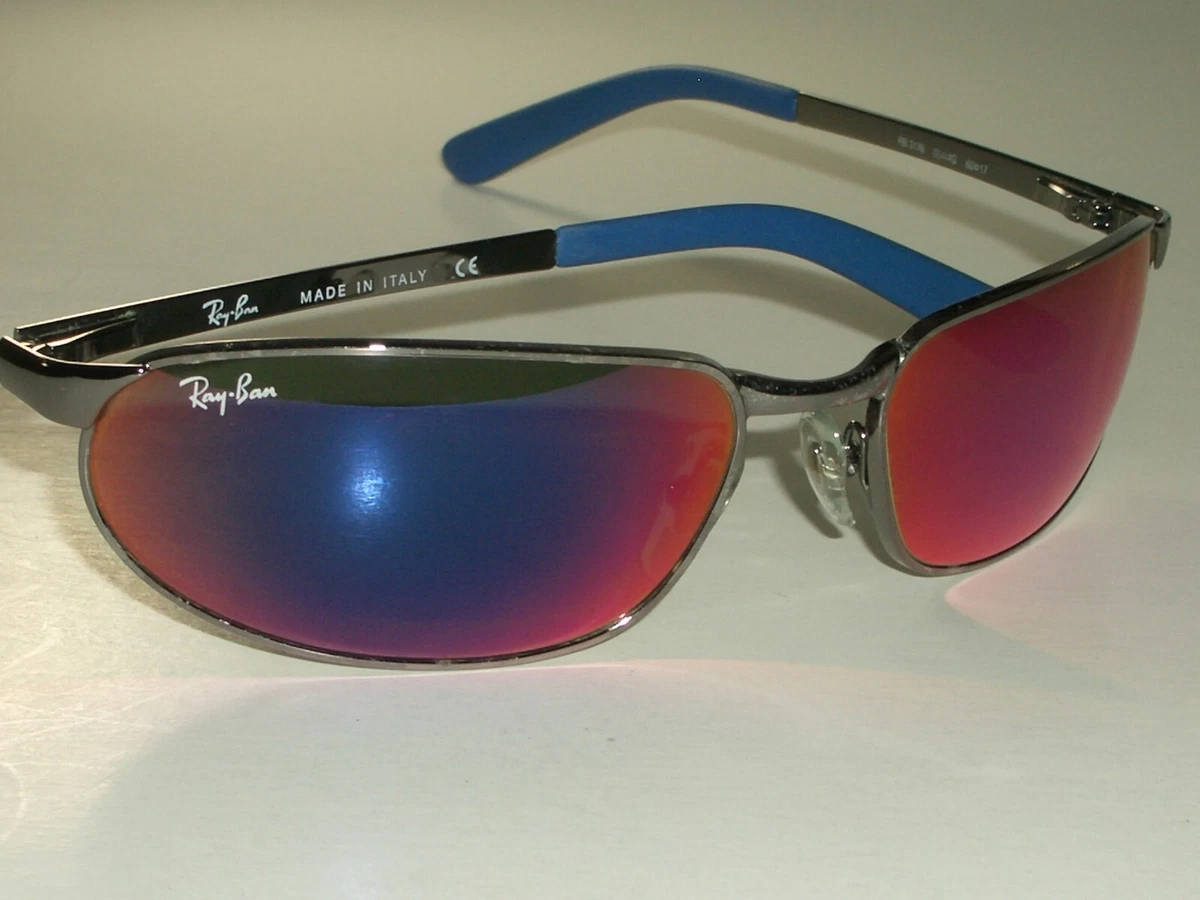 RAY BAN RB3176 FLIGHT 004 4G 60 17 MIRROR COLOR LENS FLEX METAL