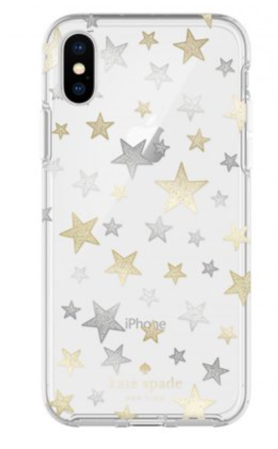 Kate Spade iPhone X Hardshell Case Silver \u0026 Gold Stars Retail for sale  online | eBay