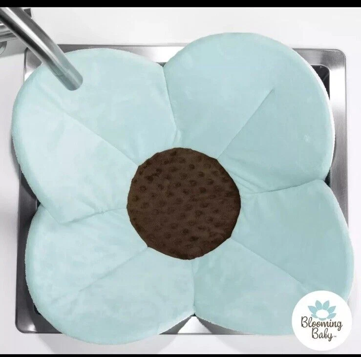 Baño en flor amapola baño bebé, alfombra de baño, baño de flores, espuma de mar, felpa, Minky Foto 4 de 4