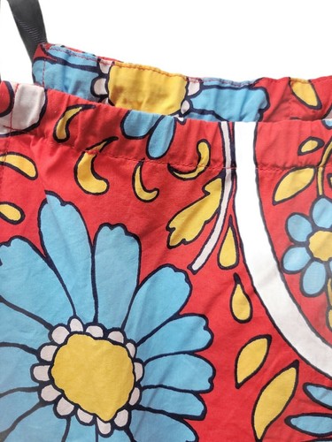 HANNA ANDERSSON Girls 110 5 6 Red Shift Dress Floral Ribbon Straps - Picture 4 of 8
