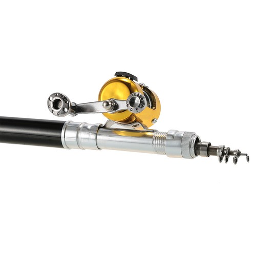2 Sets Mini Fishing Rod Reel Combo Aluminum Alloy & Fiberglass Pen Fishing Rod - Picture 7 of 12