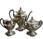Vintage Reed & Barton 3 Piece Sterling Coffee Set - Eagle/R/Lion Mark