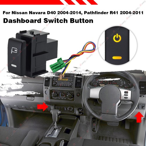 Dashboard Switch Button Parking Radar Control For Nissan Navara D40 2004-2013 - Picture 4 of 21