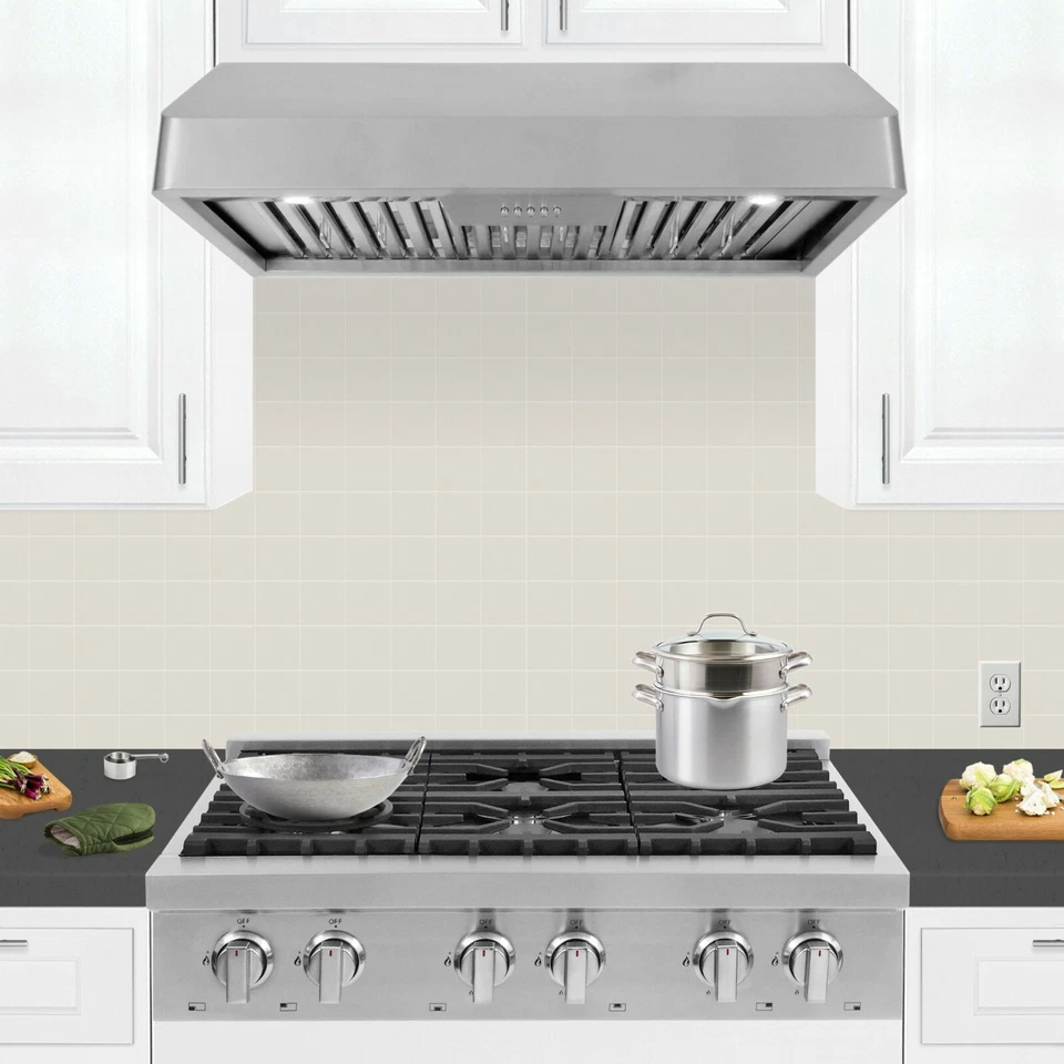 36 дюймов Вентиляционный вытяжной колпак под шкаф из нержавеющей стали ОТКРЫТАЯ КОРОБКА - Изображение 2 из 4