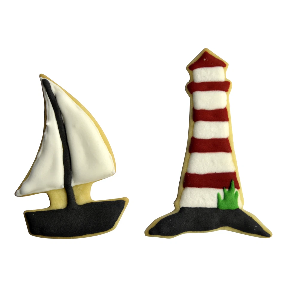 Ausstecher 3er Set Segelboot Leuchtturm Anker Ausstechform Keksausstecher Boot - Bild 2 von 4